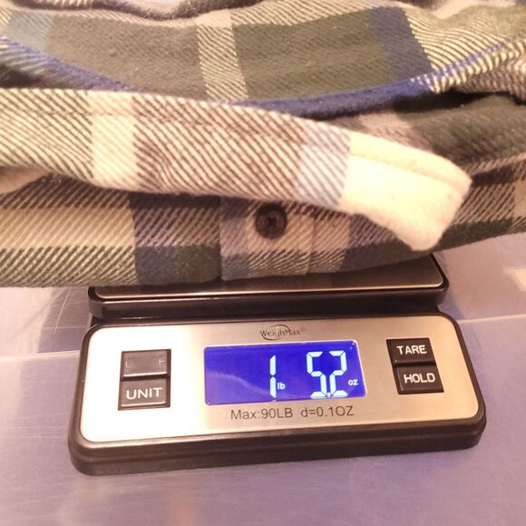 Orvis Flannel Shirt Mens Medium Plaid Green, Blue, White Heavyweight - Picture 13 of 13